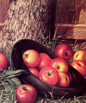 Levi Wells Prentice : Still Life of Apples in a Hat